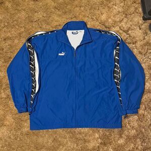Vintage Puma Track Jacket Blue / White XLarge